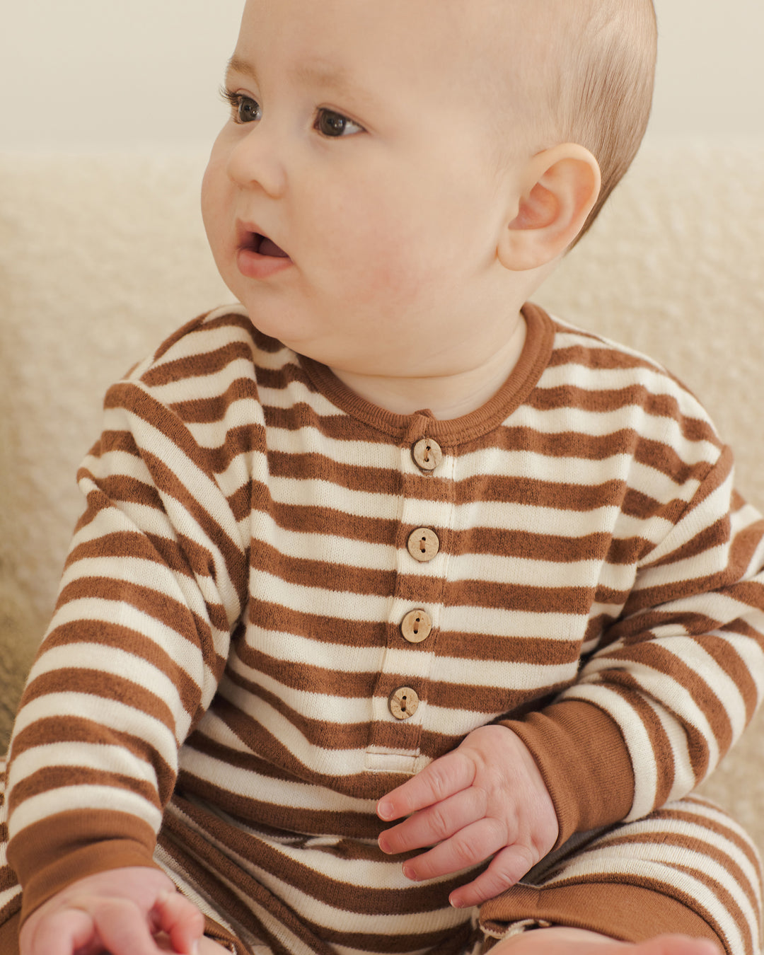 PRE-ORDER Quincy Mae Relaxed Jumpsuit || Cedar Stripe