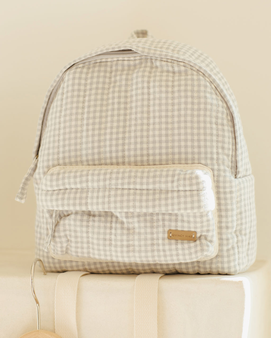 Quincy Mae Mini Backpack - Blue Gingham