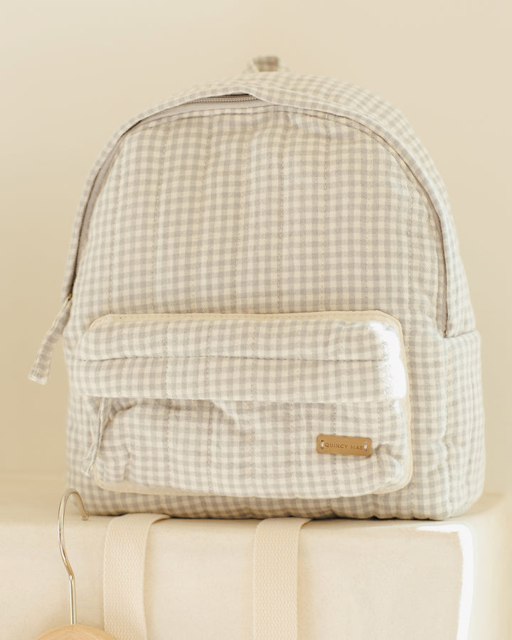 PRE-ORDER Quincy Mae Mini Backpack || Blue Gingham