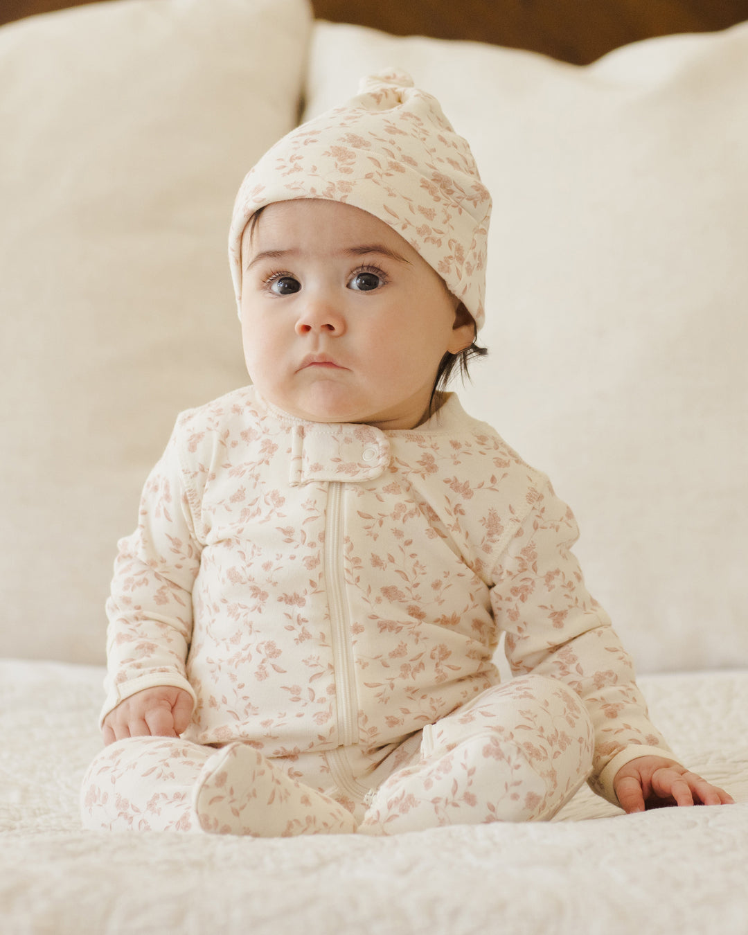PRE-ORDER Quincy Mae Knotted Baby Hat || French Garden