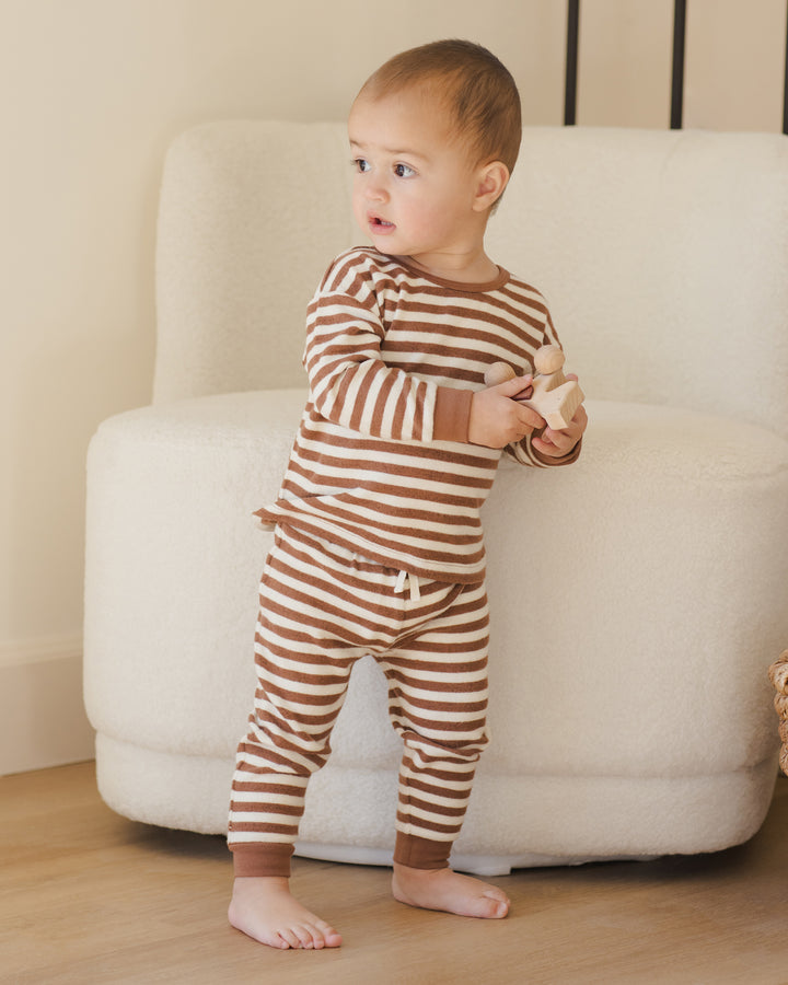 PRE-ORDER Quincy Mae Cozy Set || Cedar Stripe