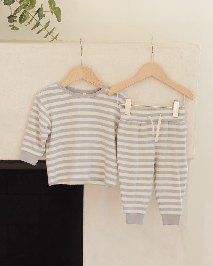 PRE-ORDER Quincy Mae Cozy Set || Blue Stripe