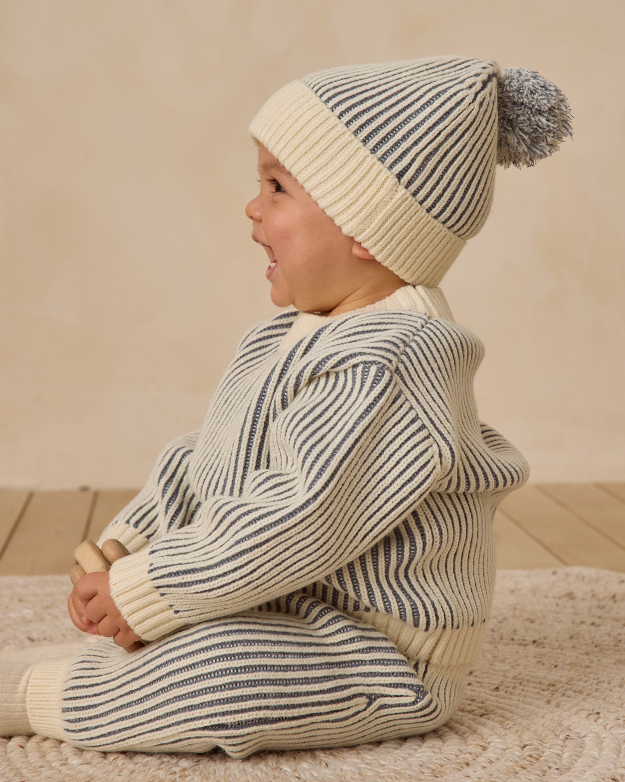 Quincy Mae Relaxed Knit Sweater - Ocean