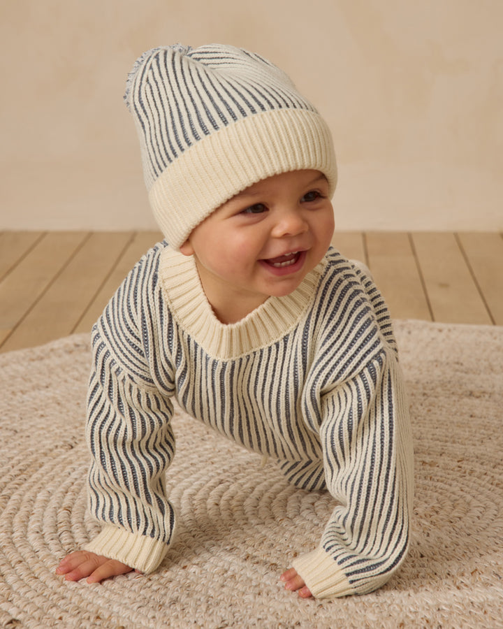 PRE-ORDER Quincy Mae Chunky Knit Pant - Ocean