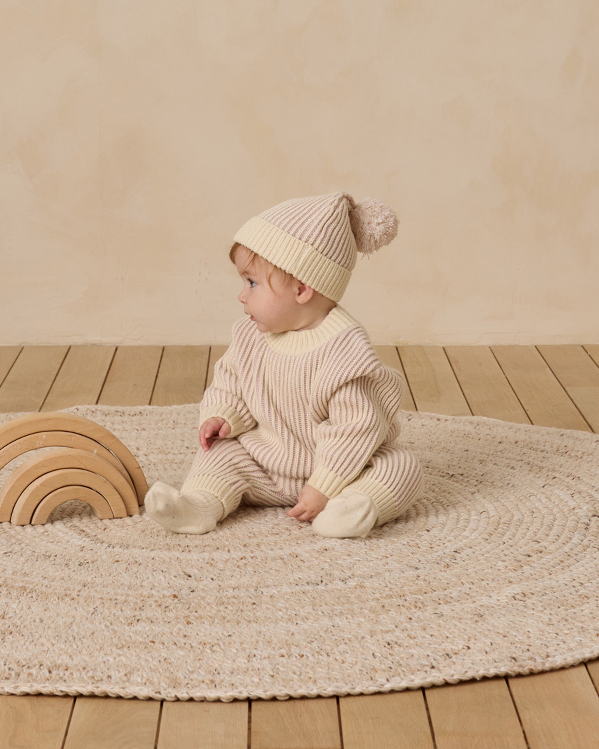 Quincy Mae Relaxed Knit Sweater - Lilac