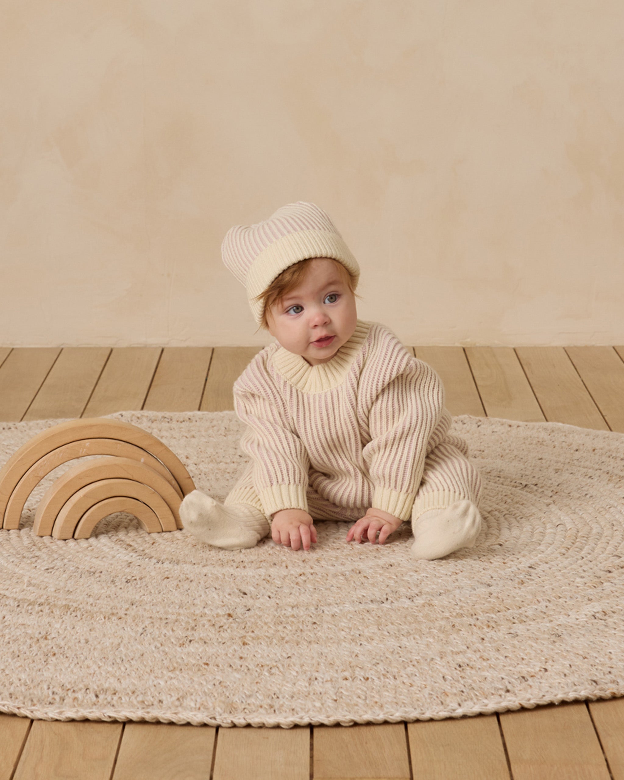 Quincy Mae Relaxed Knit Sweater - Lilac