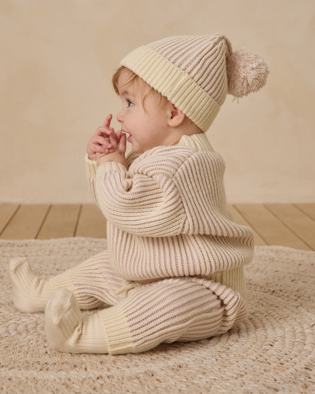 Quincy Mae Relaxed Knit Sweater - Lilac