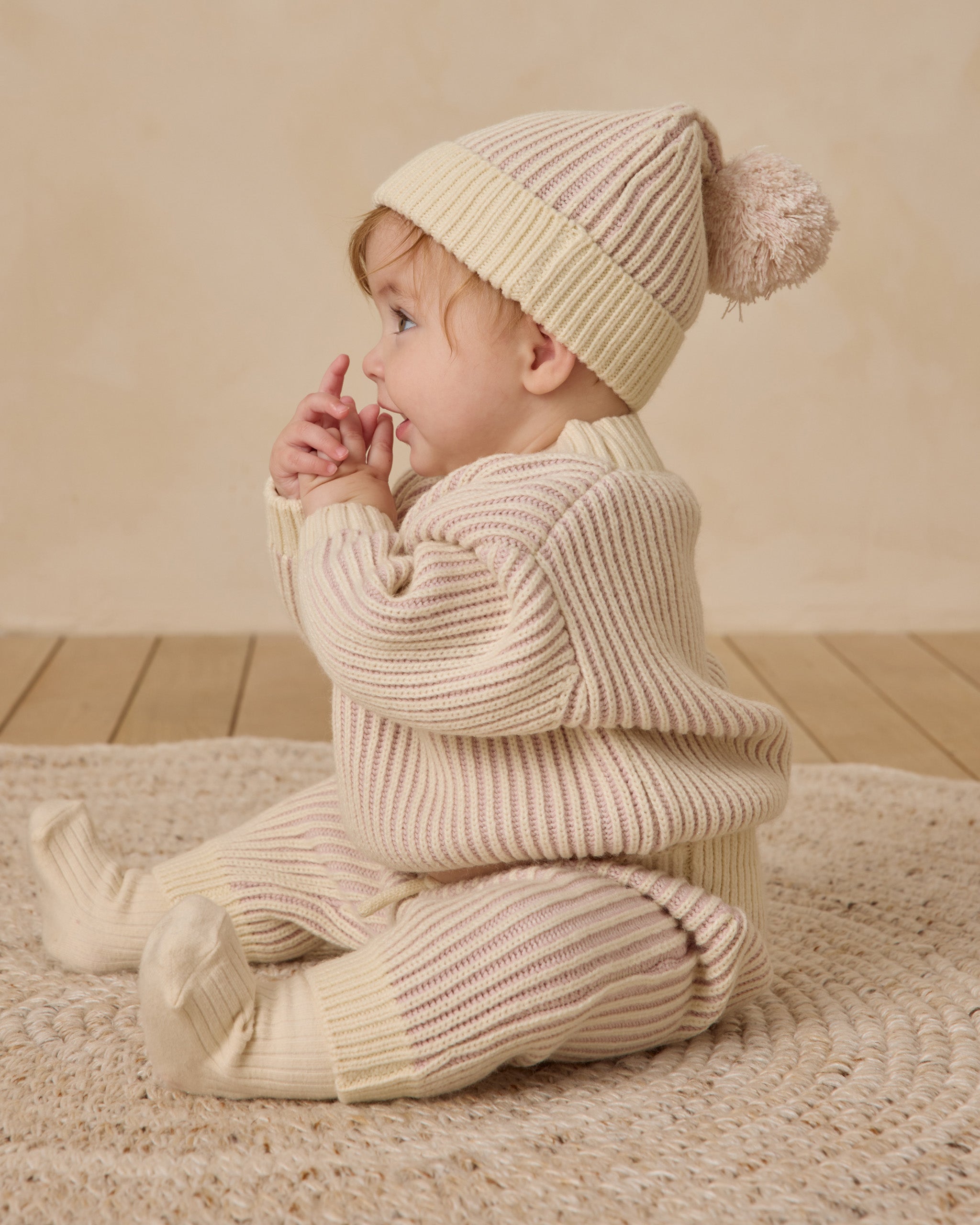 Quincy Mae Relaxed Knit Sweater - Lilac