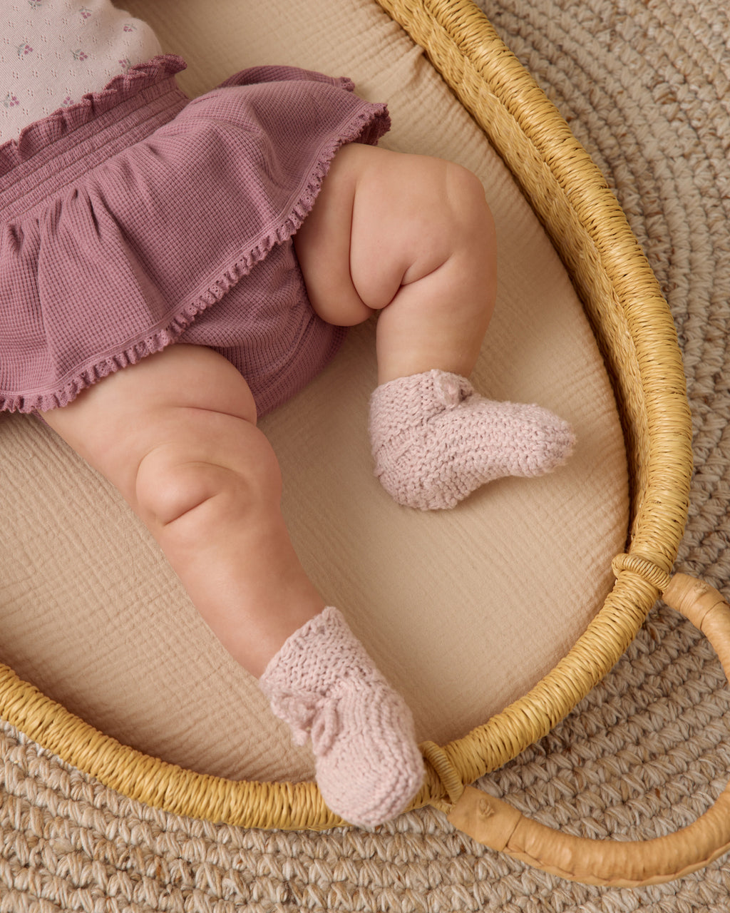 Quincy Mae Knit Booties - Lilac