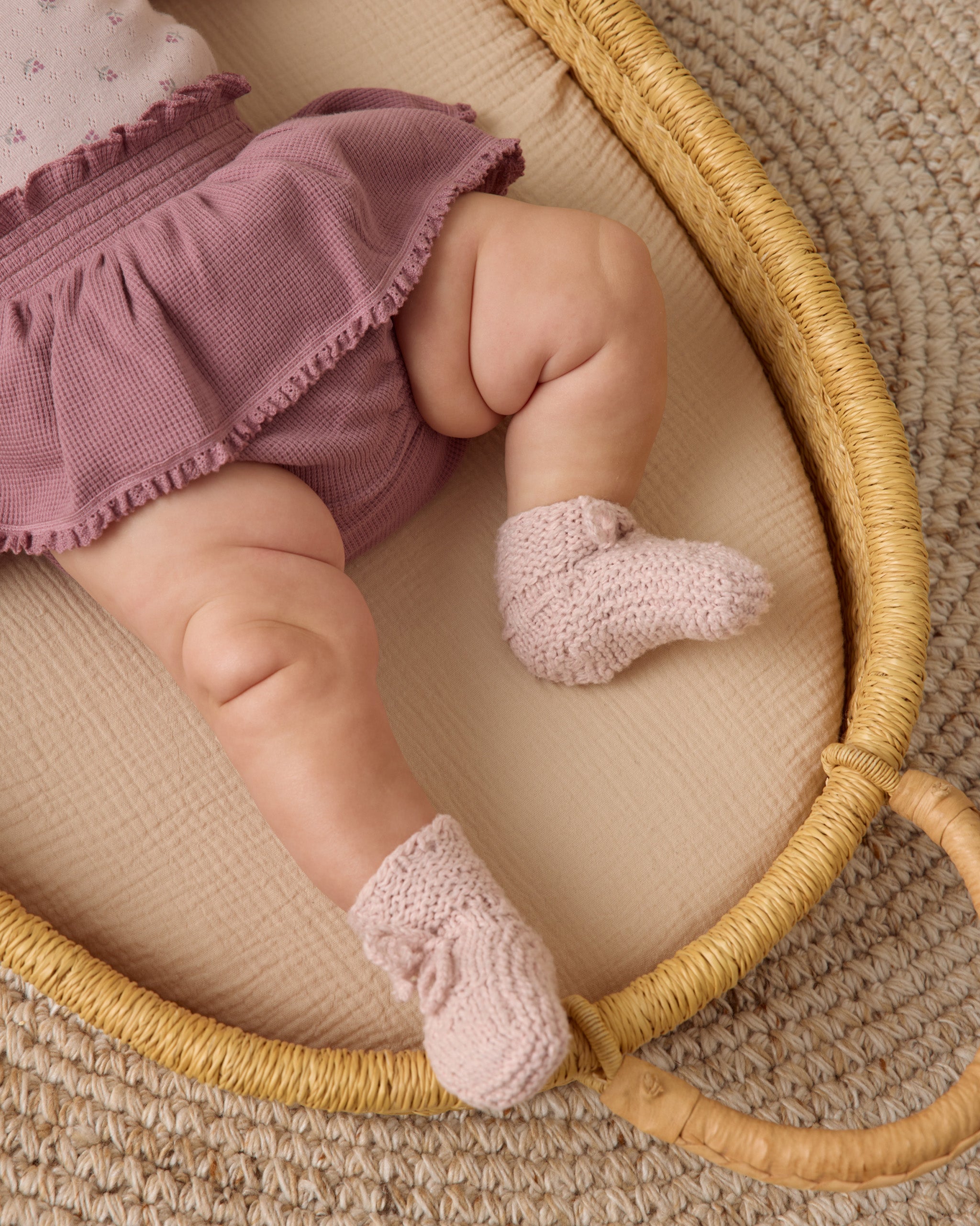 Quincy Mae Knit Booties - Lilac
