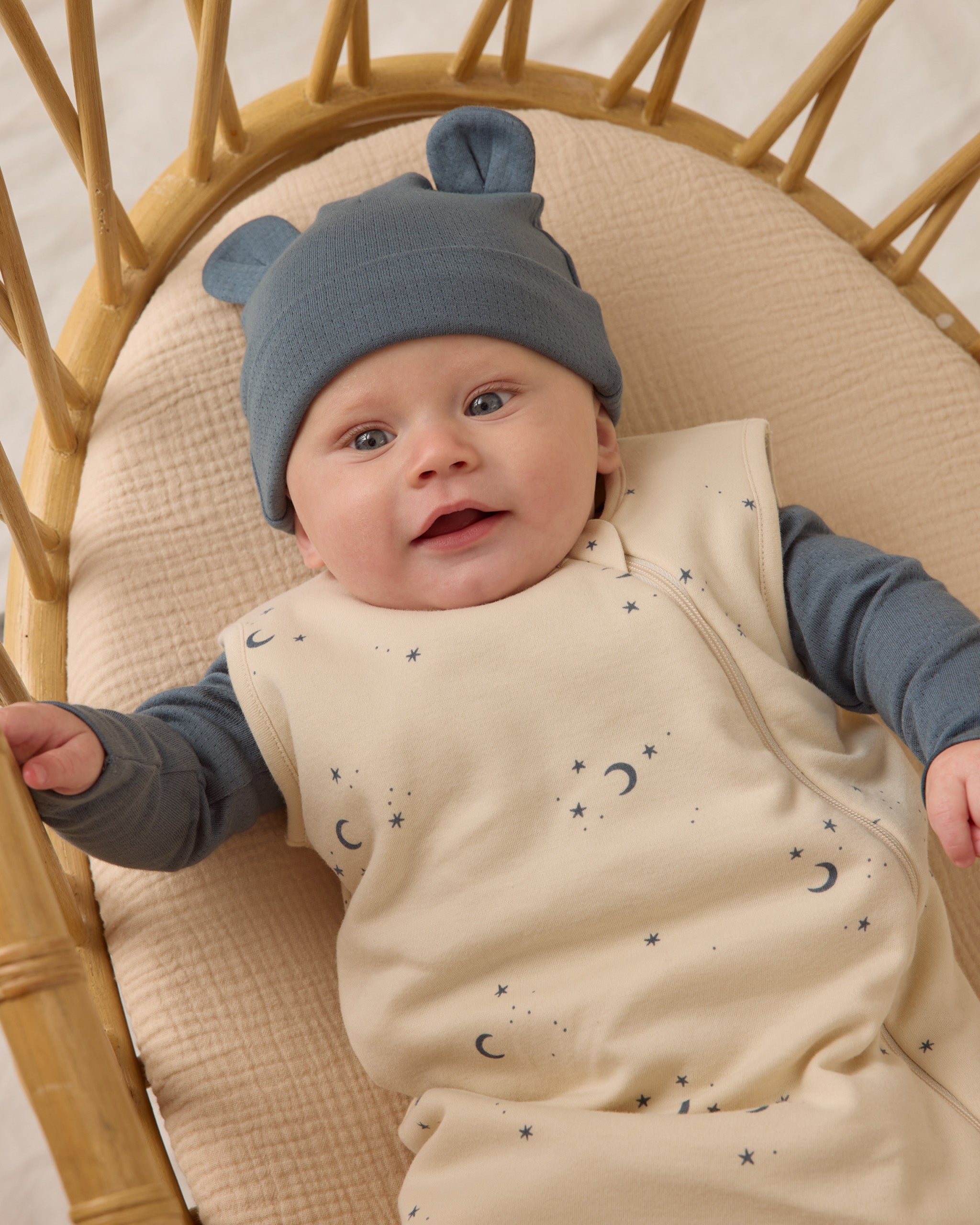 Quincy Mae Baby Bear Beanie - Ocean