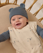Pointelle Wrap Footie - Ocean