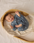 Relaxed Fleece Jumpsuit - Silver Moons