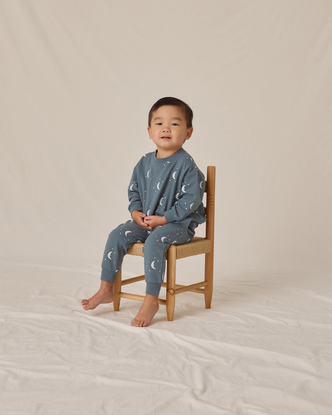 PRE-ORDER Quincy Mae Relaxed Fleece Sweatpant - Silver Moons