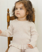 Rib Knit Legging - Heathered Oatmeal