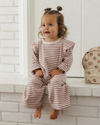 PRE-ORDER - Ruffle Cozy Set - Mulberry Stripe
