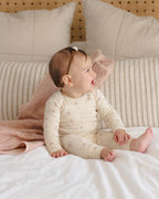 Ribbed Baby Jumpsuit - Fall Ditsy