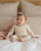 Ribbed Baby Jumpsuit - Fall Ditsy