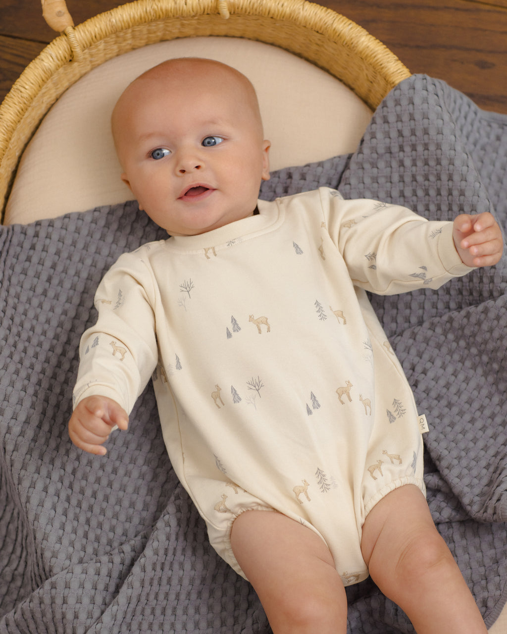 Crewneck Bubble Romper - Deer