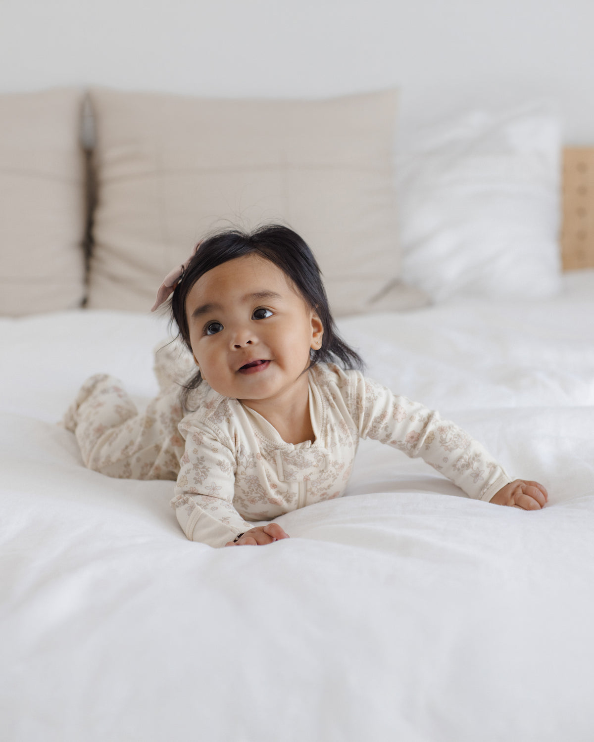 Zip Long Sleeve Sleeper Footie - Floral Vine