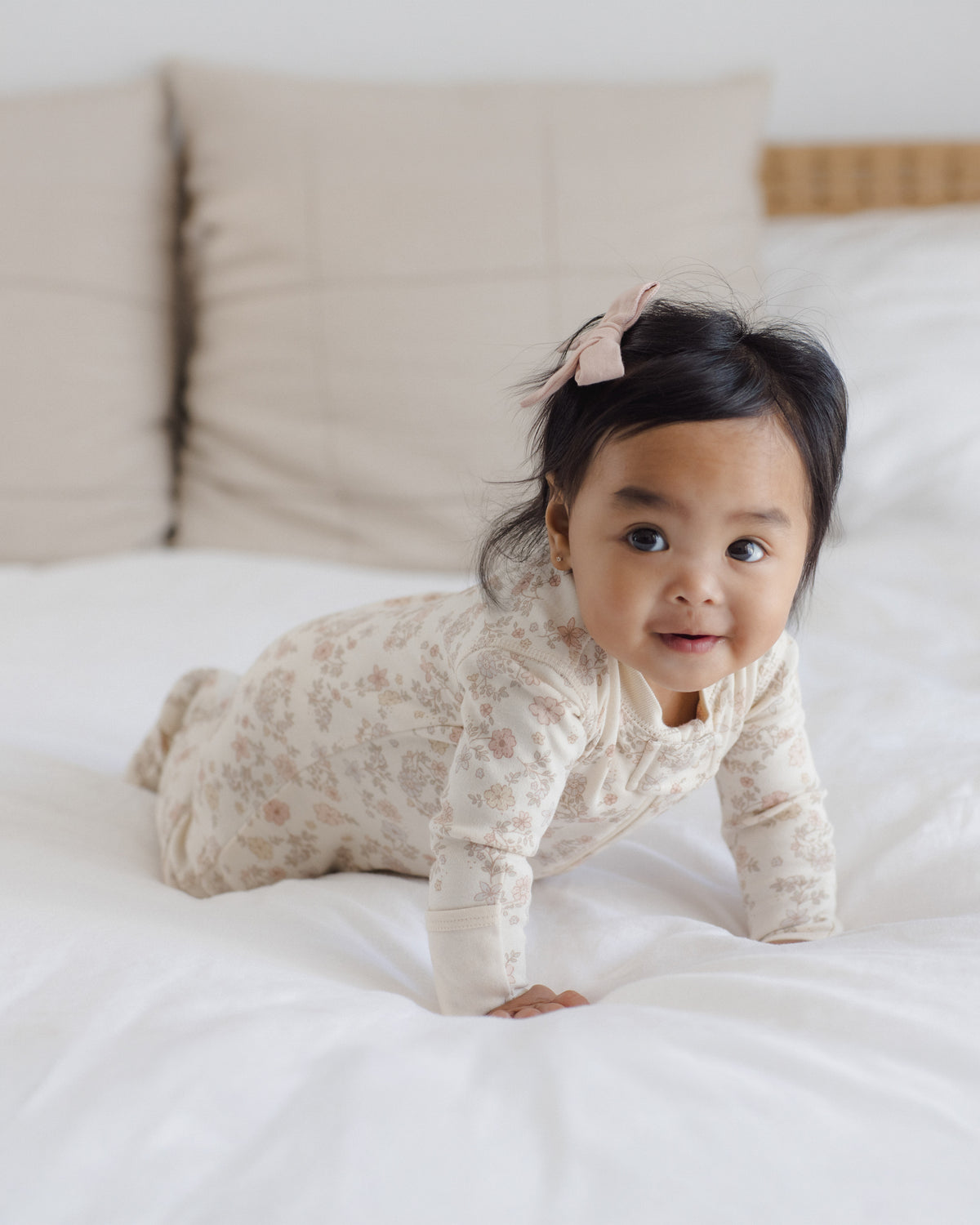 Zip Long Sleeve Sleeper Footie - Floral Vine