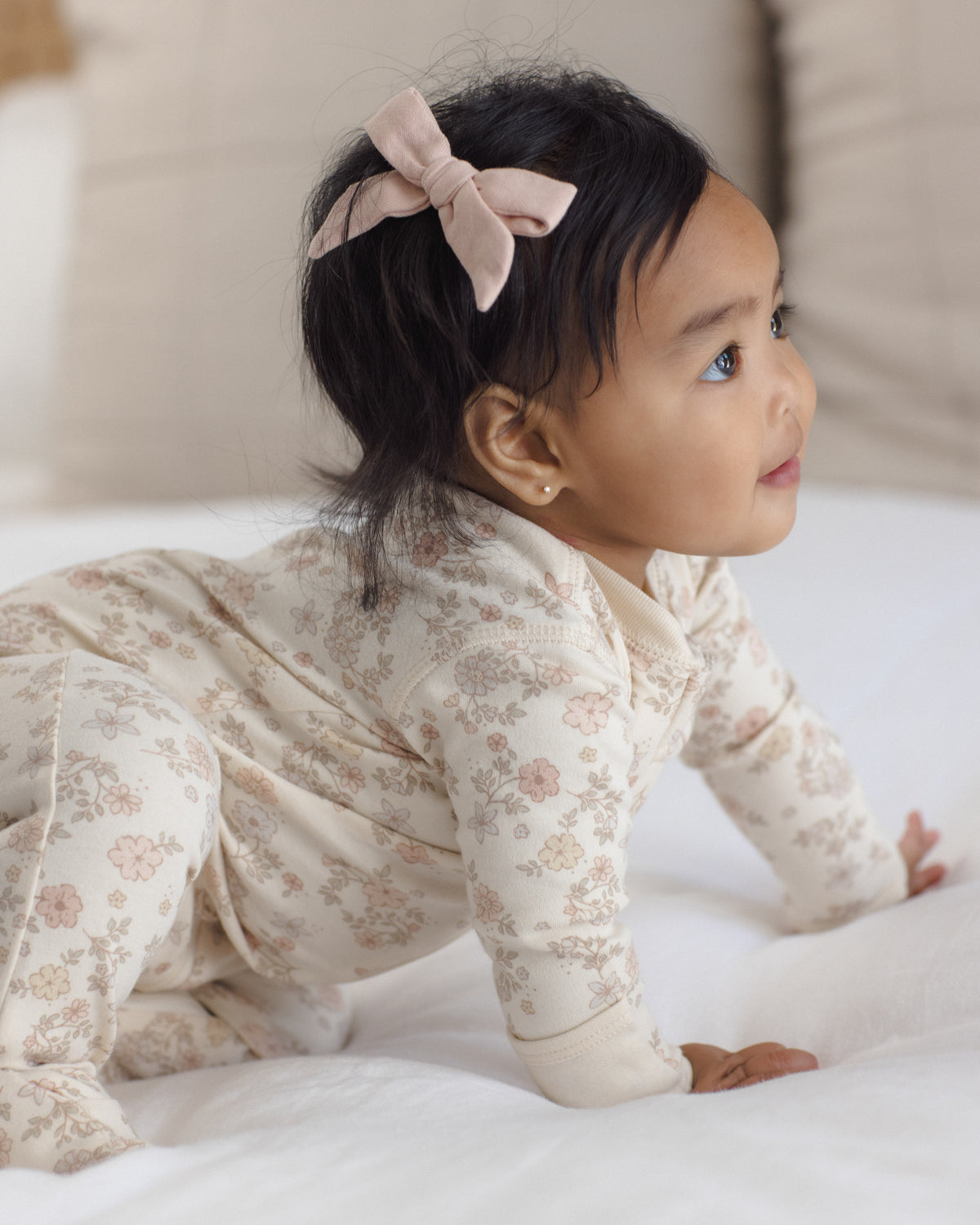 Zip Long Sleeve Sleeper Footie - Floral Vine