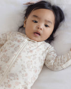 Zip Long Sleeve Sleeper Footie - Floral Vine
