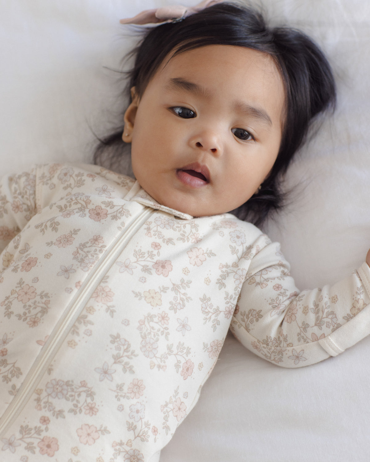 Zip Long Sleeve Sleeper Footie - Floral Vine