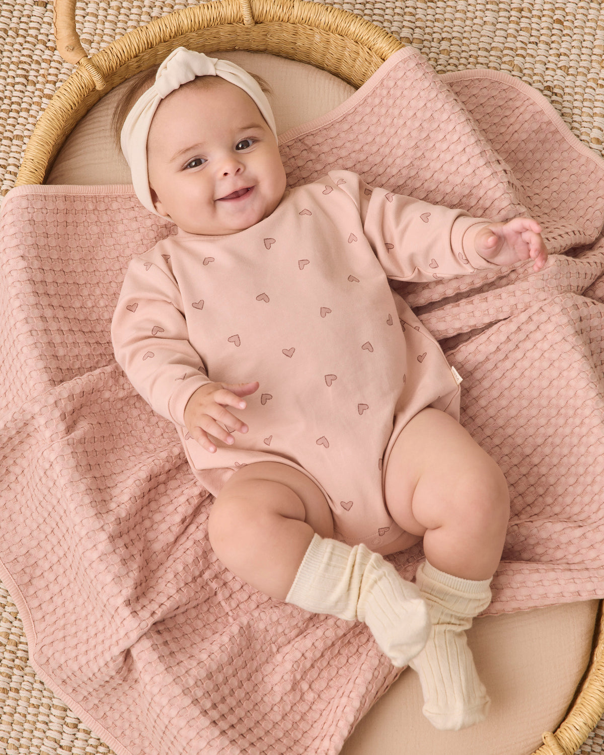Crewneck Bubble Romper - Hearts