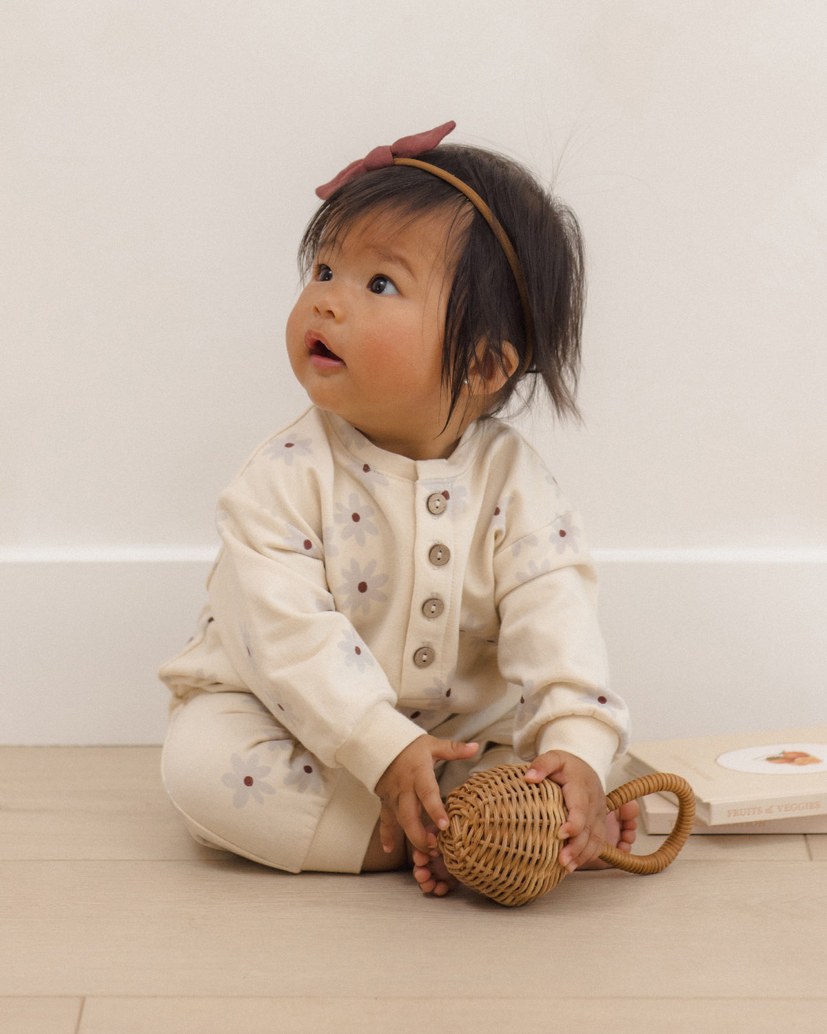 Relaxed Fleece Jumpsuit Blue Daisy