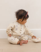 Relaxed Fleece Jumpsuit Blue Daisy
