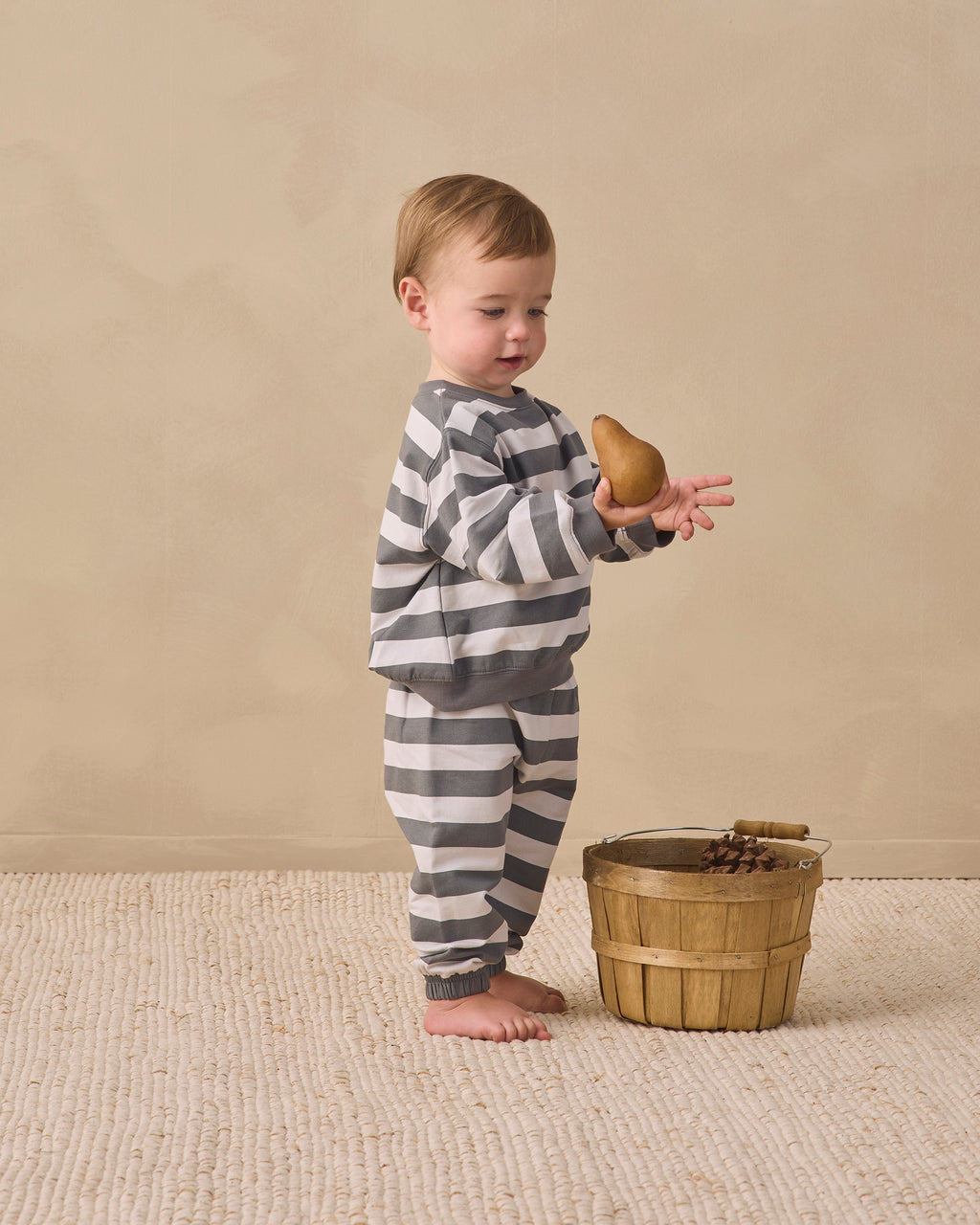 Oversized Crew Sweatshirt Midnight Stripe