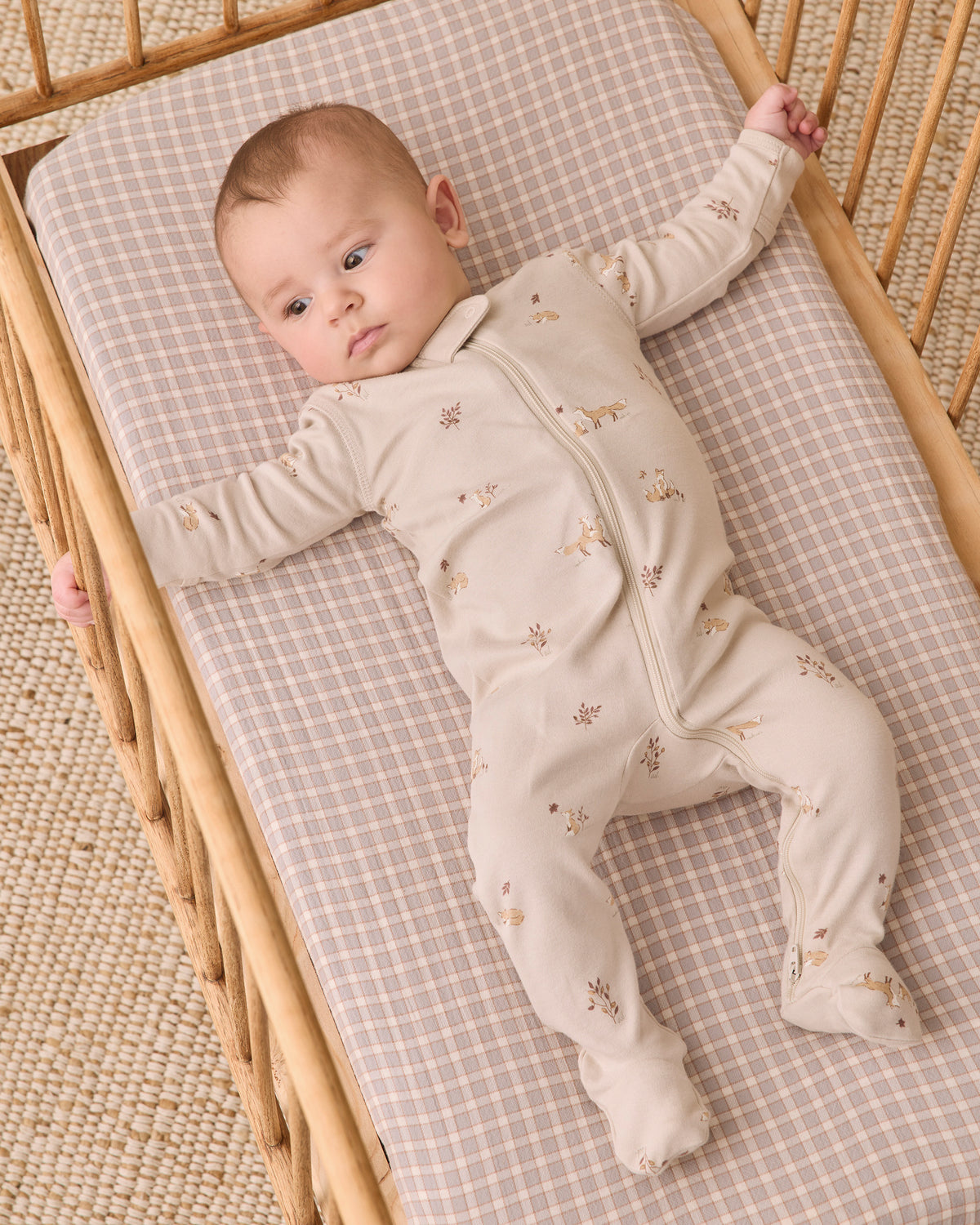 PRE-ORDER - Zip Long Sleeve Sleeper Footie Fox Land