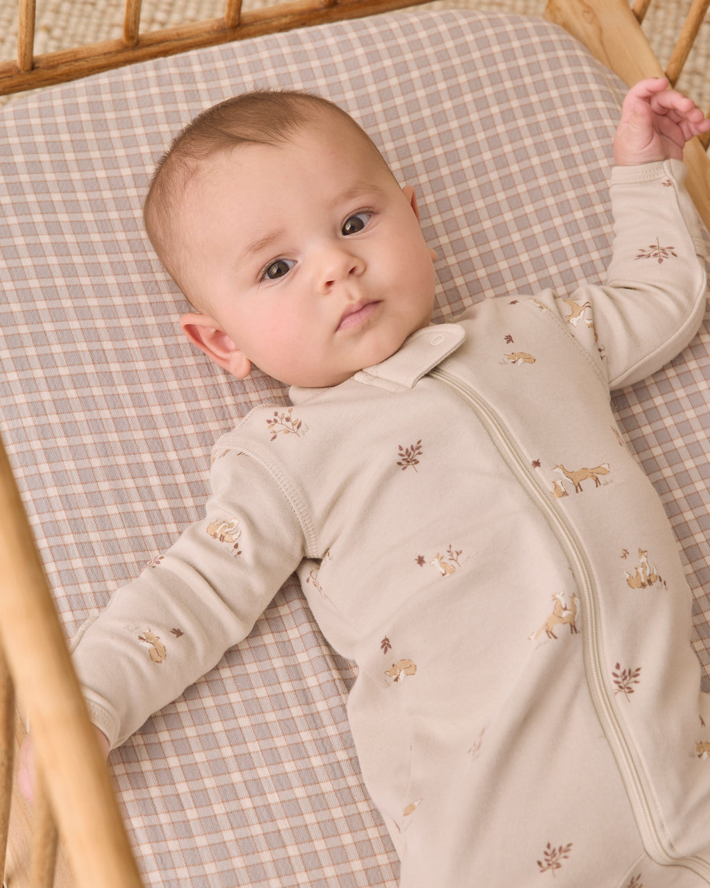PRE-ORDER - Zip Long Sleeve Sleeper Footie Fox Land