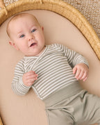 Side Snap Bodysuit + Pant Set Laurel Stripe