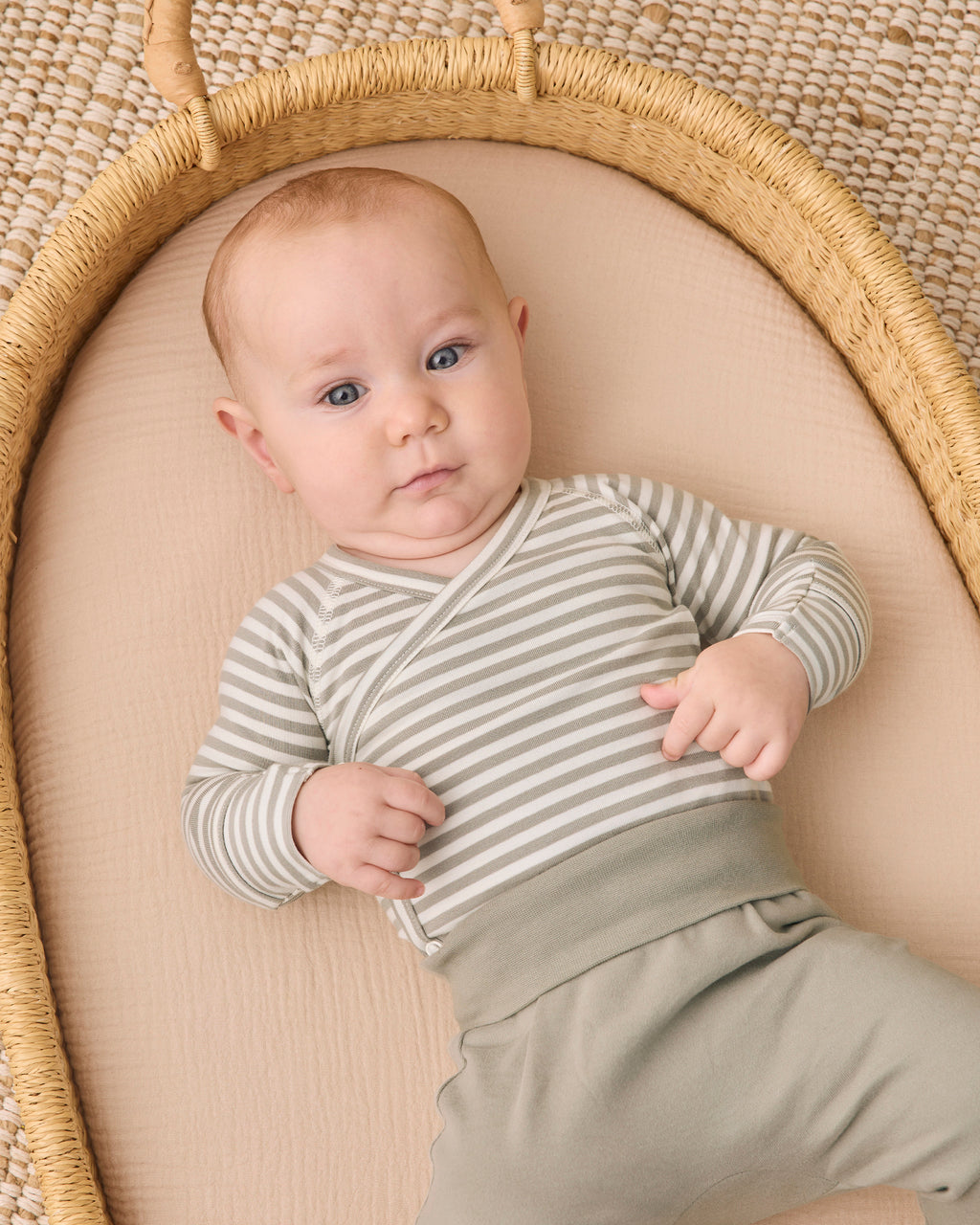 Side Snap Bodysuit + Pant Set Laurel Stripe