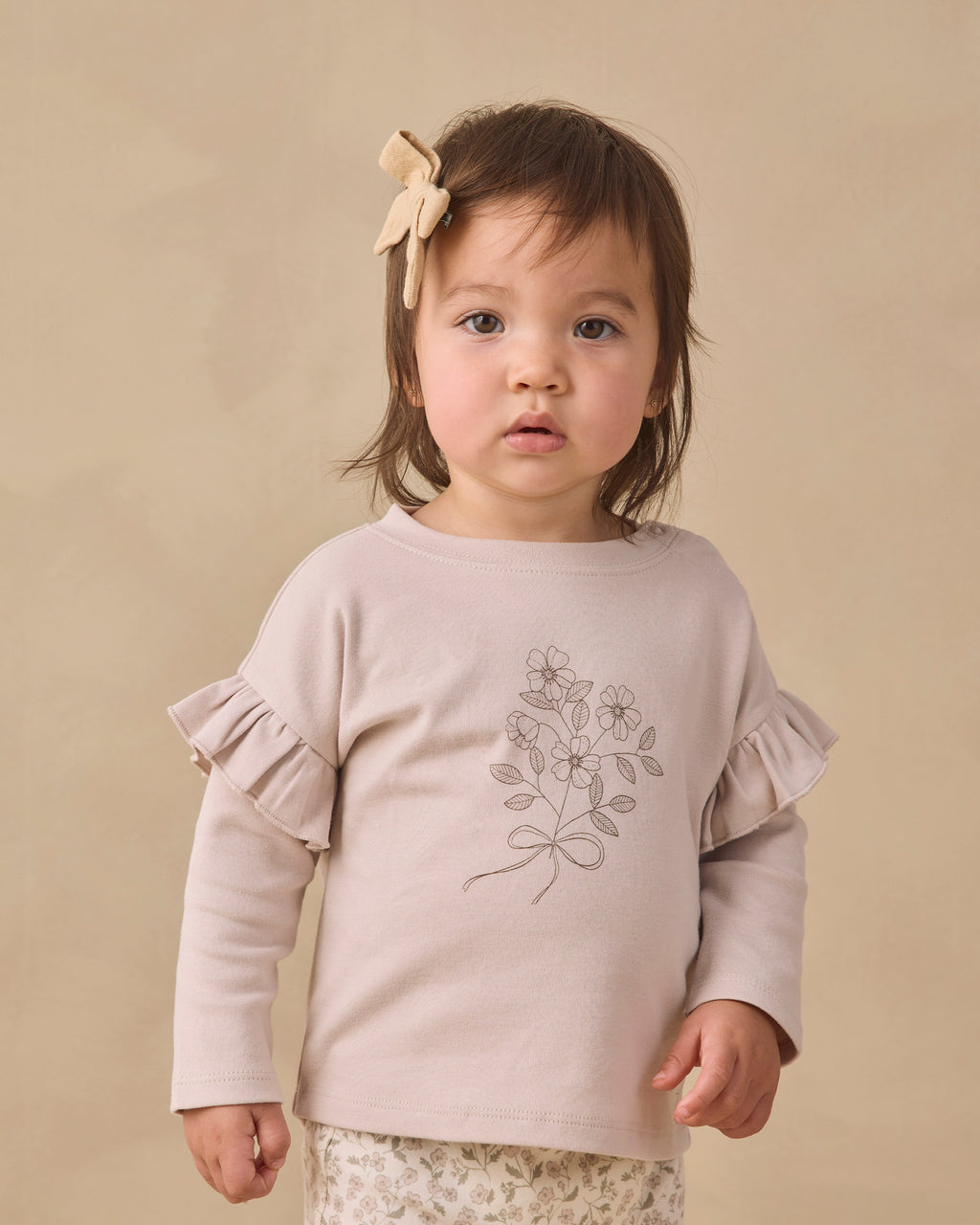 Ruffle Long Sleeve Tee Fleur