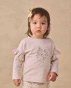 Ruffle Long Sleeve Tee Fleur