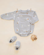 Crewneck Bubble Romper - Sky Friends