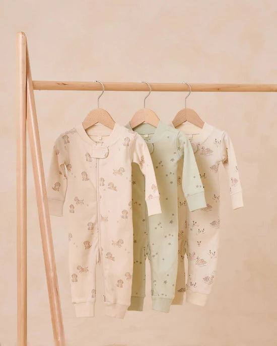 Quincy Mae Zip Longsleeve Sleeper - Stars
