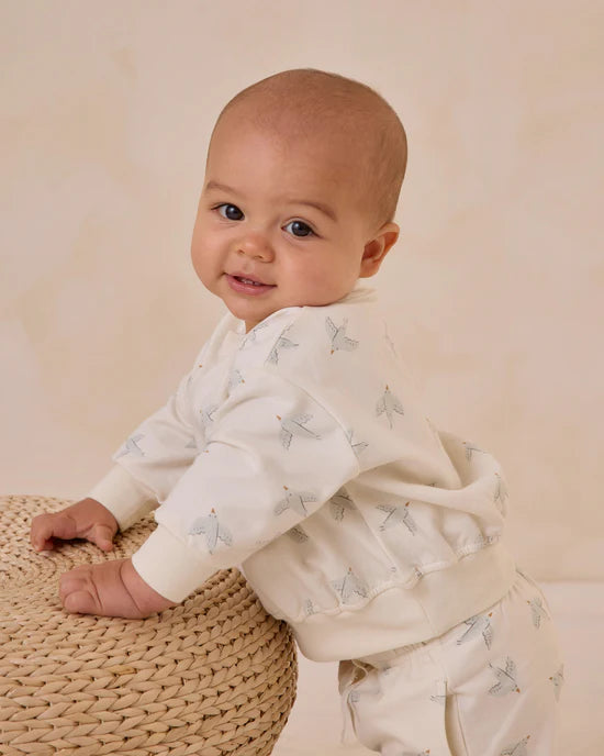 Quincy Mae Relaxed Sweatpant - Birds