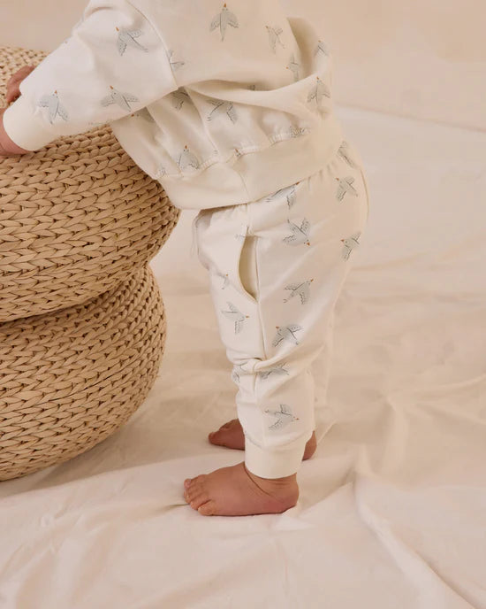 Quincy Mae Relaxed Sweatpant - Birds