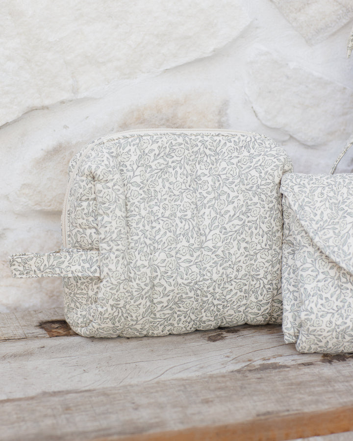 Quincy Mae Diaper Bag + Changing Pad Set - Green Garden