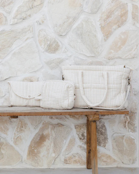 Quincy Mae Toiletry Bag - Oat Check