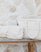 Toiletry Bag - Oat Check