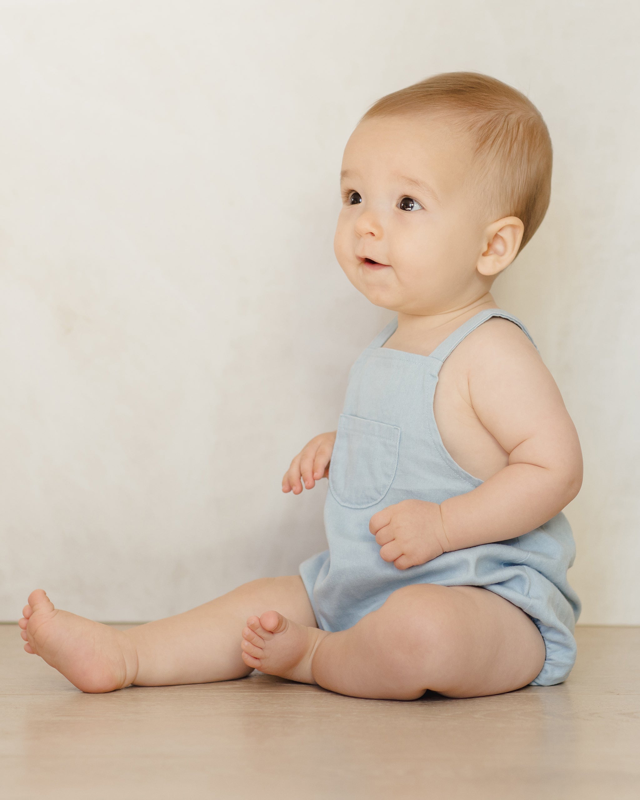 Quincy Mae Thomas Romper - Chambray