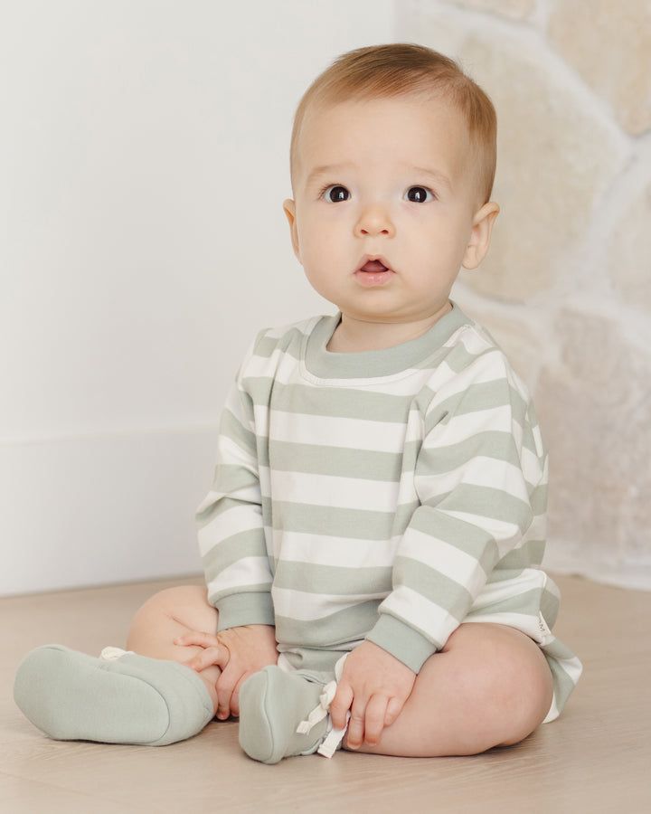 Quincy Mae Baby Booties - Sage