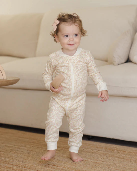 Quincy Mae Zip Longsleeve Sleeper - Primrose