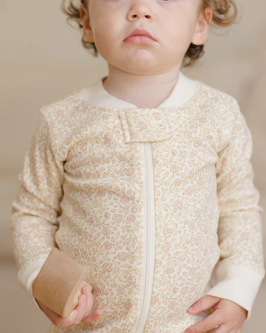 Quincy Mae Zip Longsleeve Sleeper - Primrose