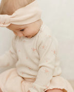 Waffle Long Sleeve Bodysuit - Vintage Rose